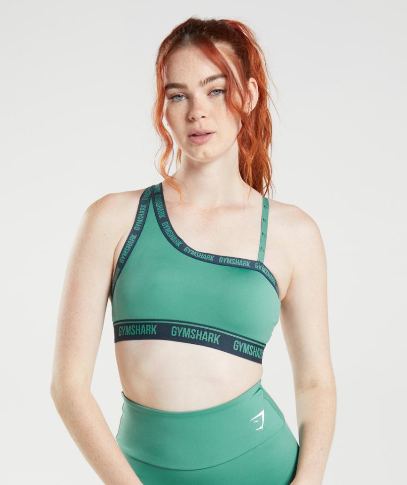 Women\'s Gymshark Strike Sports Bra Green | CA D7NA65